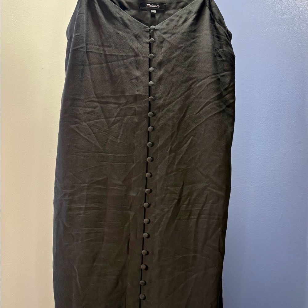 Madewell Black Button-Down Midi Dress